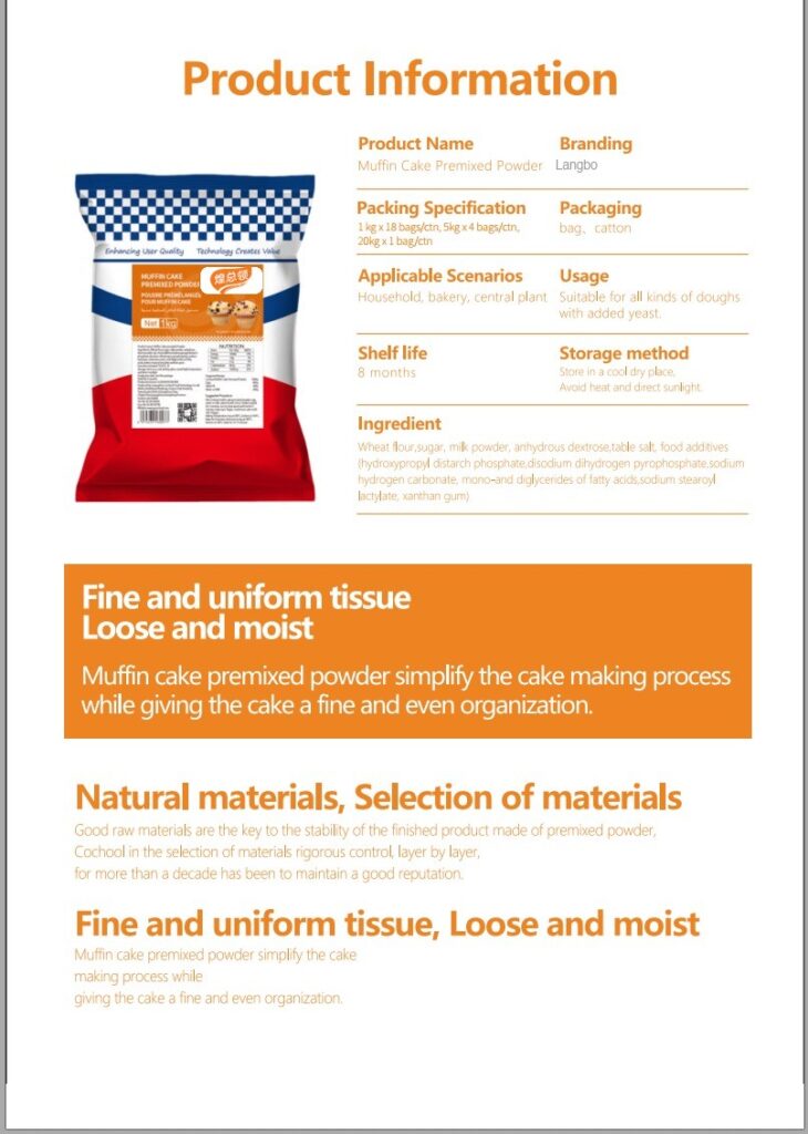 Muffin Cake Premixed Powder