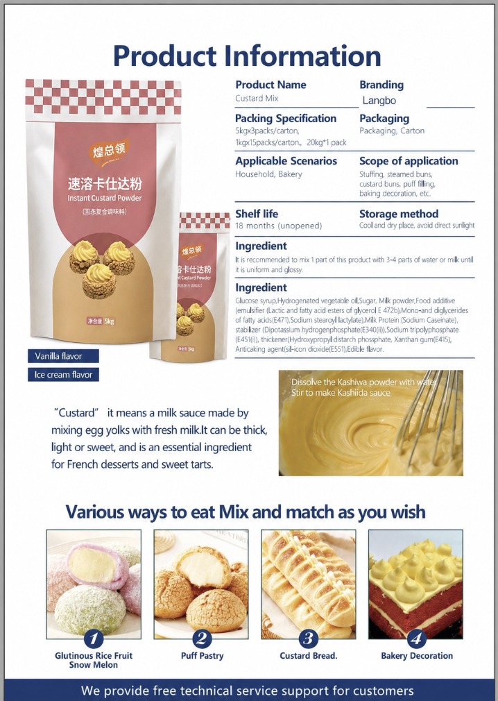 Custard Mix details